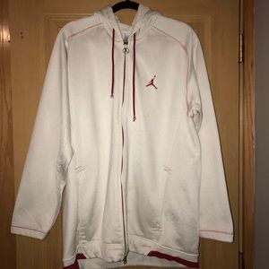 White Jordan zip up hoodie
